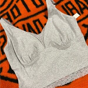 Superchill Cotton Rib Vintage Lace Tank Top